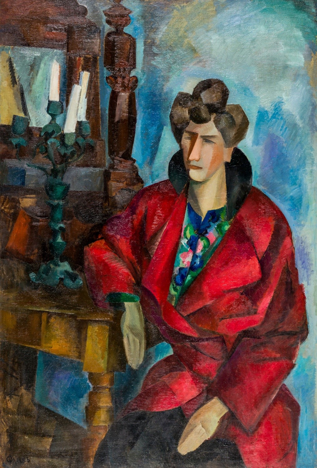 Фальк Роберт Рафаилович (1886-1958). Портрет дамы в красном. 1915