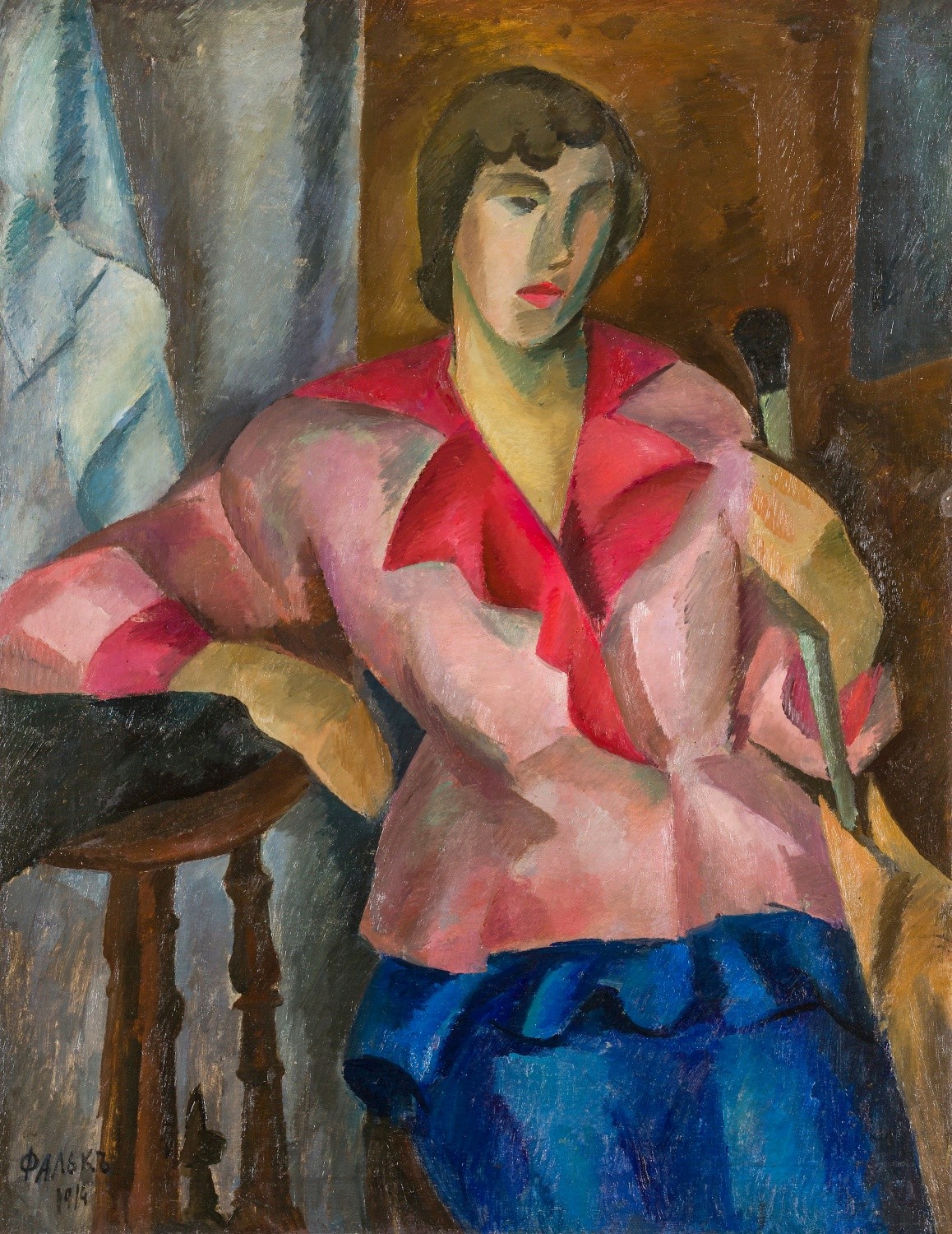 Фальк Роберт Рафаилович (1886-1958). Портрет в розовом. 1914