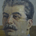 Титов И.Ф. «Творец мира И.В. Сталин». Фрагмент с пробами на удаление поверхностных загрязнений
