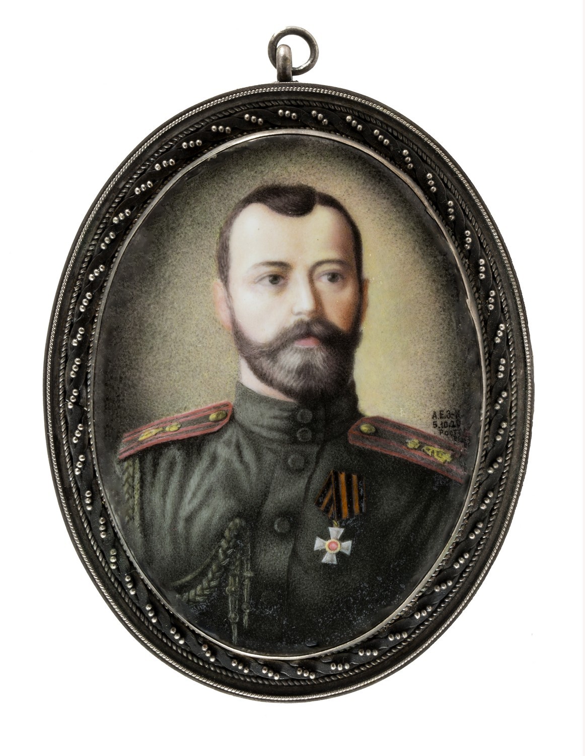 804. А. Е. Зайцев, ювелир Л. Н. Матакова. Портрет государя императора Николая II