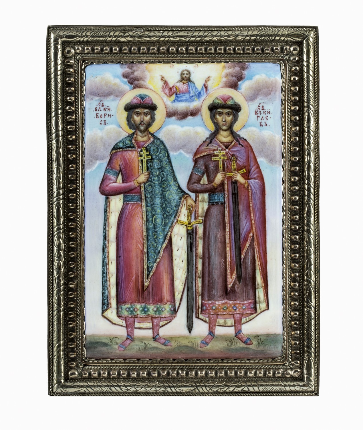 783. Б. М. Михайленко. Икона «Святые Благоверные князья Борис и Глеб»