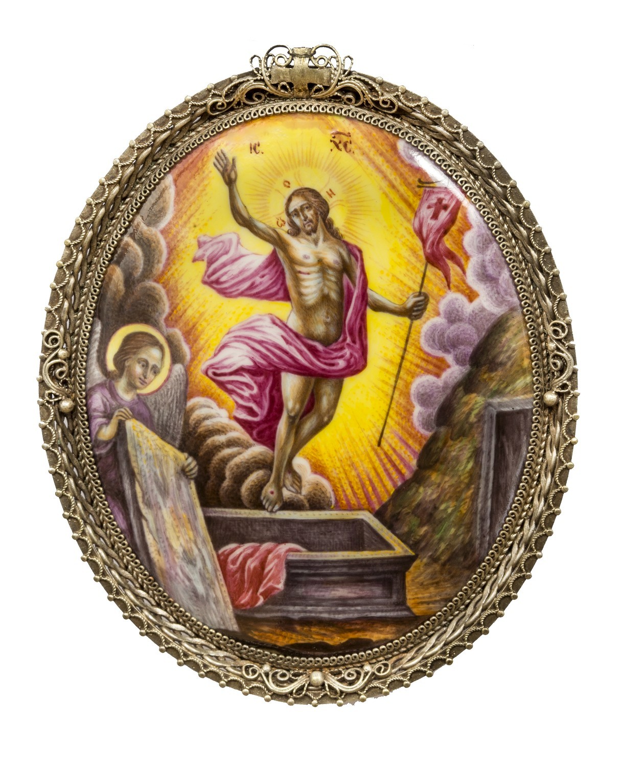 699. В. В. Сухов, ювелир В. М. Кузнецов. Икона «Воскресение Христово»